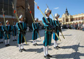 Rynek G��wny, musztra Gwardii